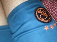 I in Adidas - Ajax soccer short dark green with 3 orange str